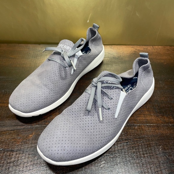 Women's Sperry Top Sider Rio Aqua Gray Slip On Memory Foam Sneaker Shoes Sz 8.5M - Picture 7 of 7